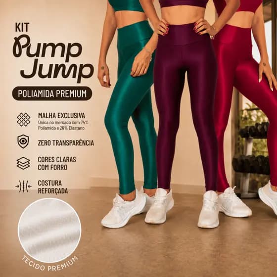 Kit 3 Leggings Femininas Shine Cintura Alta Micro Canelada Poliamida Premium Academia Fitness