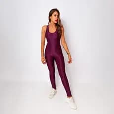 Macacão Fitness Feminino Poliamida Canelado para Treino Academia Caminhada Corrida e Yoga com Conforto