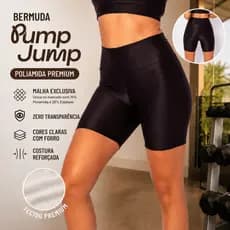 Bermuda Fitness Feminina Shine Meia Coxa Micro Canelada Poliamida Premium Cintura Alta Academia