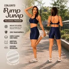 Conjunto Shine Fitness Feminino Top Fita Costas Abertas + Bermuda Meia Coxa Poliamida Premium Micro Canelado