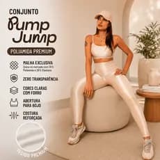 Conjunto Fitness Feminino Top Fita Costas Abertas + Legging Canelada Poliamida Premium Academia
