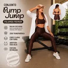Conjunto Feminino Top Fita Costas + Legging Micro Canelado com Abertura Bojo e Costura Reforçada para treino