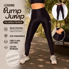Legging com Bolso Fitness Feminina Cintura Alta Micro Canelada Poliamida Premium Academia