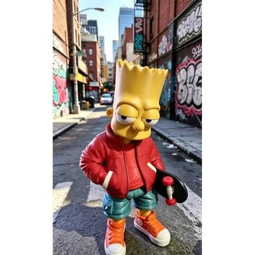 Bart Simpson Urbano 29cm Action Figure Skate Lançamento