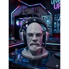 Suporte Fone De Ouvido 18cm Walter White Breaking Bad 3d.