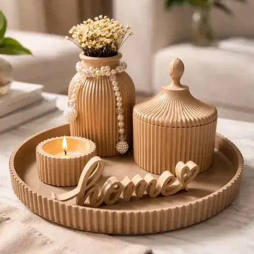 Kit 5 Pecas Decoracao Sala Quarto Cozinha Home