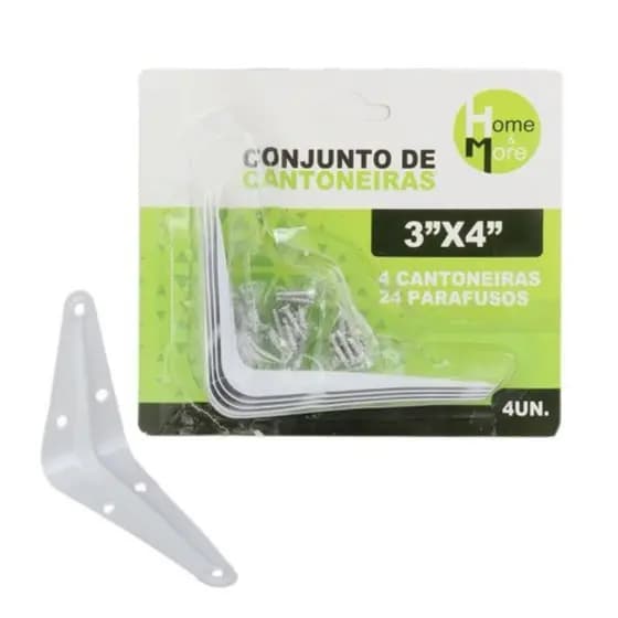 Suporte Cantoneira Mão Francesa Em L Kit Com 4 unidades