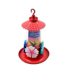 Bebedouro Para Beija-Flor Plástico 4 Flores Grande Poleiro