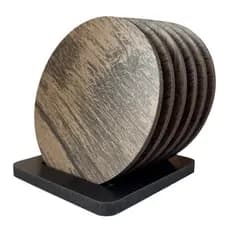 Conjunto Porta-Copos de MDF Elegantes - Corte a Laser - Amadeirado para Copo Chopp Cerveja Drinks