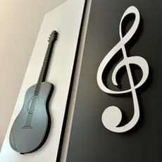 Quadro Decorativo kit Música instrumento MDF Gravação a Laser Decoração Perfeita Amantes Música Par