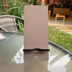 Porta Celular Suporte em MDF - Com gravação a laser - Creme Don't Worry