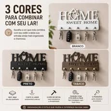 Ganchinhos multiuso Home Sweet Home - 5 posições Lembrancinha Presente Mimo perfeito Decore sua Casa