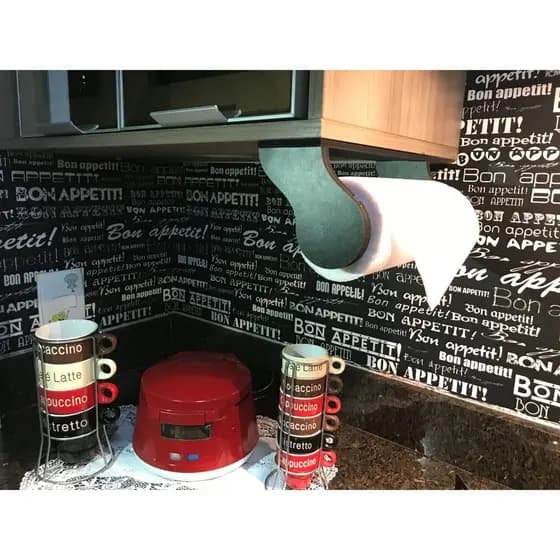 Porta-Rolo de Papel Toalha em MDF para Armário de Cozinha