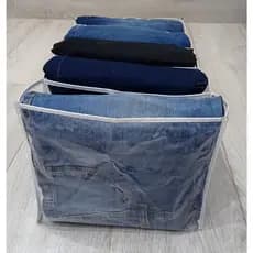 Kit 05 colmeias organizadora Calça jeans com Viés branco