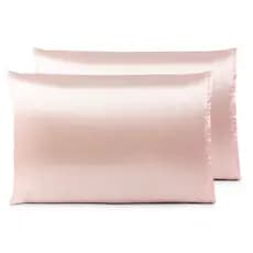 Kit 02 Fronha de Cetim Anti frizz 70cmx50cm ( Rose)