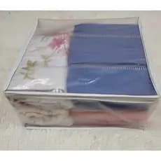 Kit 02 Organizador Multiuso/Saco Embalagem Com Zíper PVC Sarja Tamanho M