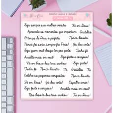 Cartela de adesivos n 083 - frases motivacionais  Adesivos lettering escritas Adesivo gratidão papelaria personalizada