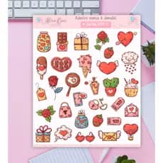 Cartela de adesivo n 079 - Adesivos para personalizar e decorar planner, bujo, bulletjournal