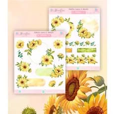 Coleção Girassol - 2 cartelas de adesivos decorativos