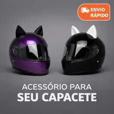Orelha De Gato Acessório Para Capacete de Moto Bike Universal Fixação Com Dupla Face Autocolante Orelhinhas Gatinho