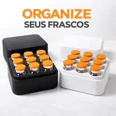 Caixa Porta Ampolas Até 9 Frascos 3ml a 5ml Case Organizadora p/ Tirze Moun Para Vacinas e Injeções