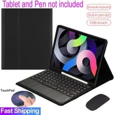 Caso Com Teclado Touchpad Para iPad 5ª 6ª 7ª 8ª 9ª 10ª geração 11 A16 Capa Para Air 4 5 Air 11 m2 m3 m4 Pro 9.7 11
