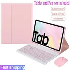 Capa Com Teclado Para Samsung Galaxy Tab S6 lite S7 FE S9 S10 A8 A9 A9 + A11 A11 + Magnética Sem Fio E Mouse Bluetooth