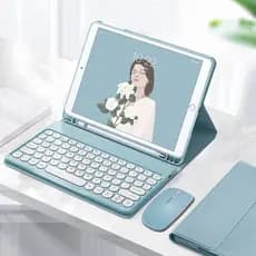 Capa Com Teclado Para iPad 5a 6a 7a Geração 8a 9a 10a 11 A16 Air 2 3 4 5 air11 M2 M3 m4 Pro 9.7 10.5 11 Mini 6 7 Sem Fio