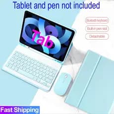 Capa De Com Teclado Para Samsung Galaxy Tab S6 Lite A9 A9+ A11 A11+ S9 fe S10 FE S10 lite Bluetooth keyboard mouse case
