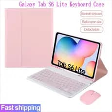 Capa Com Teclado Para Samsung Galaxy Tab S6 Lite 10.4 S9 FE S10 Sem Fio Bluetooth mouse Caso
