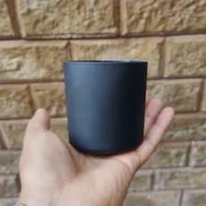 Copo de Vidro Para Vela 265ml Preto - 1 / 2  e 4 unidades