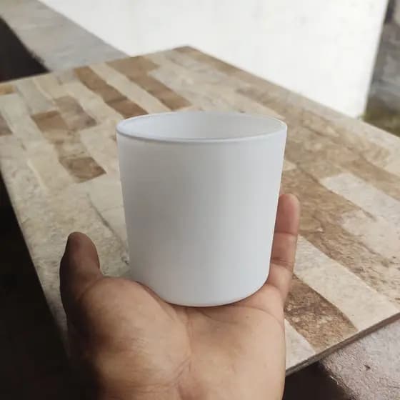 Copo Para Vela 265ml Vidro Branco - 6 unidades