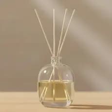 Frasco de Vidro Bujão Para Aromatizador 500 ML Tampa Detalhe em Madeira