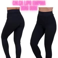 Calça Lipo Sem Fecho Cós Alto - Segura Barriga Max Plint Control Duplo levanta bum bum