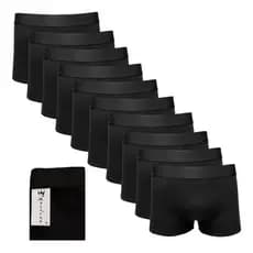 10 Cuecas Preta Boxer Algodao Conforto Cueca Box Promoção