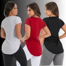 1-2-3 blusas feminina tapa bum bum camisa de academia CrossFit Corrida corte a laser Malha especial