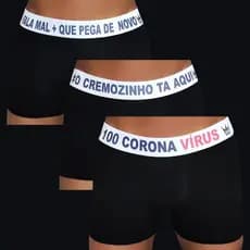 5 Cuecas Boxer De Frases Divertidas Exclusiva cueca box Melhor Preço revenda envio imediato