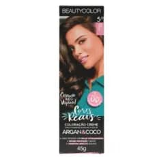 TINTURA PERMANENTE BEAUTY COLOR 50G 5.0 CASTANHO CLARO UNIT - SOMENTE TINTURA