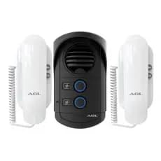 KIT PORTEIRO ELETRÔNICO COLETIVO 2 PONTO S100 SLIM AGL