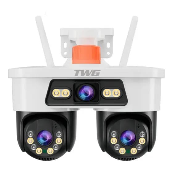 Câmera De Segurança Wi-fi Ptz Tripla Lente 2mp Twg Tw-9600