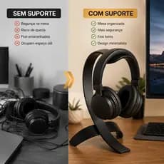 Suporte para Headset Gamer Universal de Mesa Organizador para Fone de Ouvido Headphone Setup Gamer PC Home Office