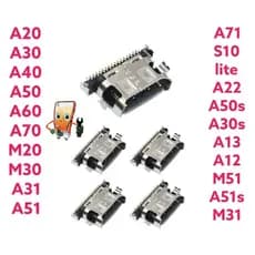 KIT 10 Carga A20 A30 A40 A50 A60 A70 USB CONECTOR TIPO C A20