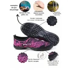 Sapatilha Aquática Feminina tênis náutico sapatilha híbrida feminina ideal para terra, água, trilha, trilha piscina, mar sapatilha pra água proteção ao pés
