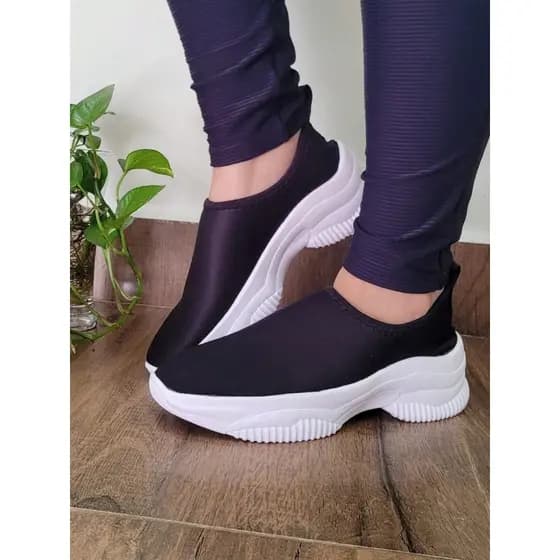 tenis plataforma feminino em neoprene Confortavél Macio e super leve, tenis meia feminino