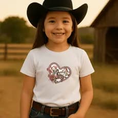 Camiseta Infantil Country Feminina Cavalo fazenda boiadeira blusa agro