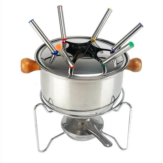 Kit Jogo Aparelho de Fondue 10 Peças Inox