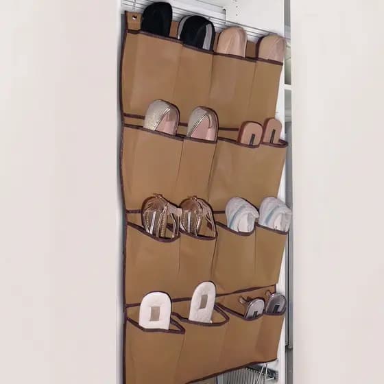 Kit 2 Sapateiras de Porta Parede para 8 Pares de Sapato Tênis TNT Resistente - Envio Imediato