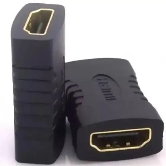 Adaptador Compatível com HDMI de 90 graus em l para áudio e outros dispositivos e  Adaptador Hdmi Femea X Femea Emenda