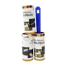 Kit Rolo Rolinho Tira Pelos Plumas de Roupa e Sofá + 3 Refis Adesivo 60 folhas descartáveis Pratico