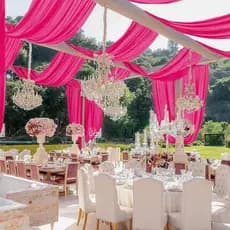 Tecido Voal Voil 10mt Comprimento x 3,00mts Larg Pink - Transparência - Eventos  Decoração e Festas
